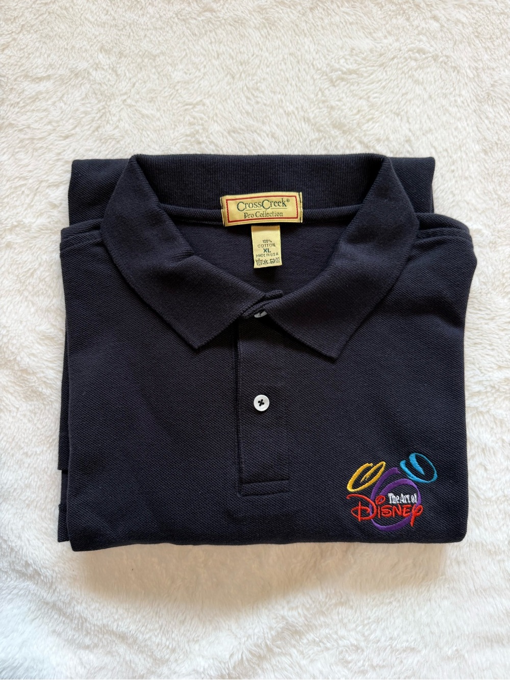 The Art of Disney Cross Creek Black Polo XL